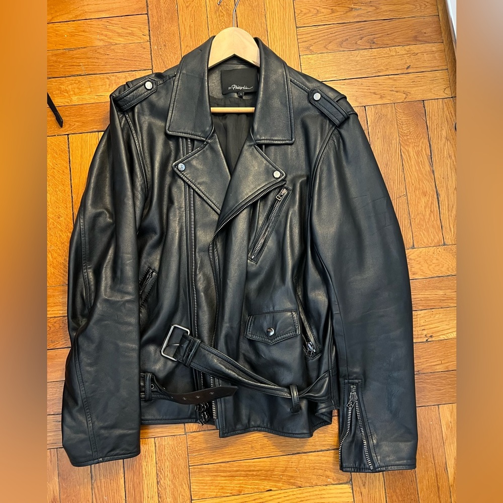 Phillip Lim Black Moto Leather Jacket